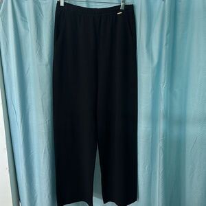 St. John Sport Black Santana Knit Drawstring Pants Size Small